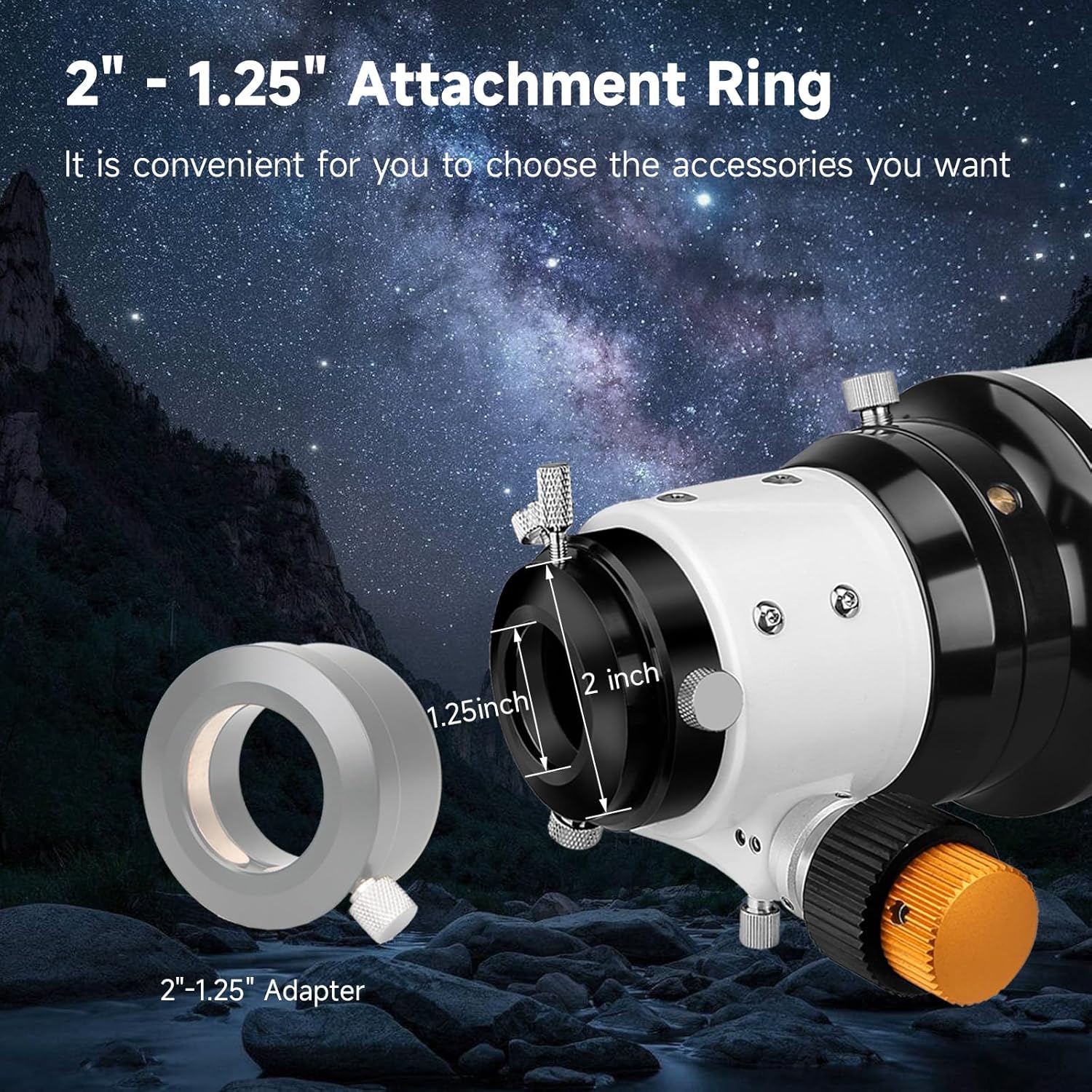 SVBONY SV503 Refractor Telescope, 102mm F7 Extra Low Dispersion Achromatic Refractor OTA, Dual-Speed Focuser, 90mm Back Focus, Telescope for Adults High Powered, for Deep Sky Planets Astrophotography