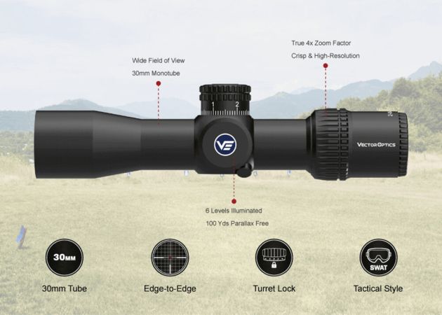 Rifle Scope Vector Optics Veyron IR 2-8x32 SFP MPR-V5