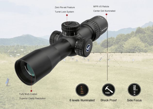 Rifle Scope Vector Optics Veyron IR 2-8x32 SFP MPR-V5